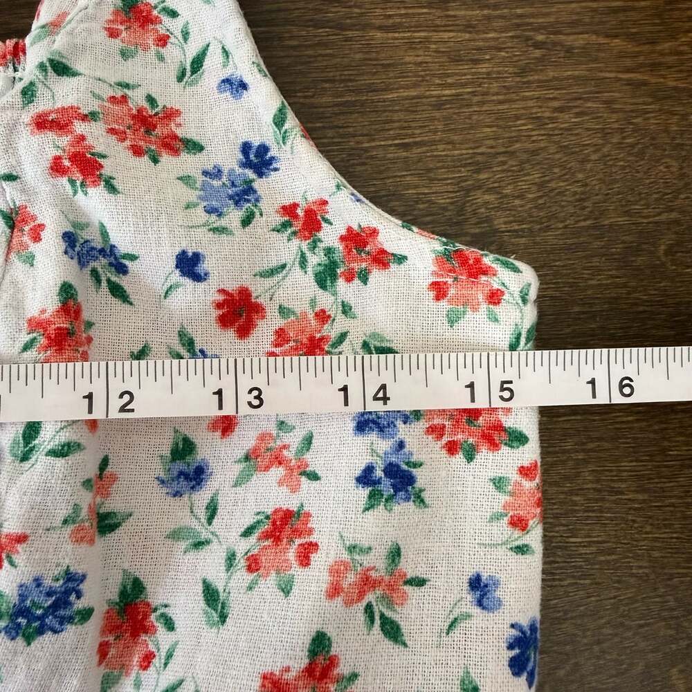Old Navy Linen Blend Cottagecore Floral Sundress Midi Dress Smocked Back S - Picture 7 of 7